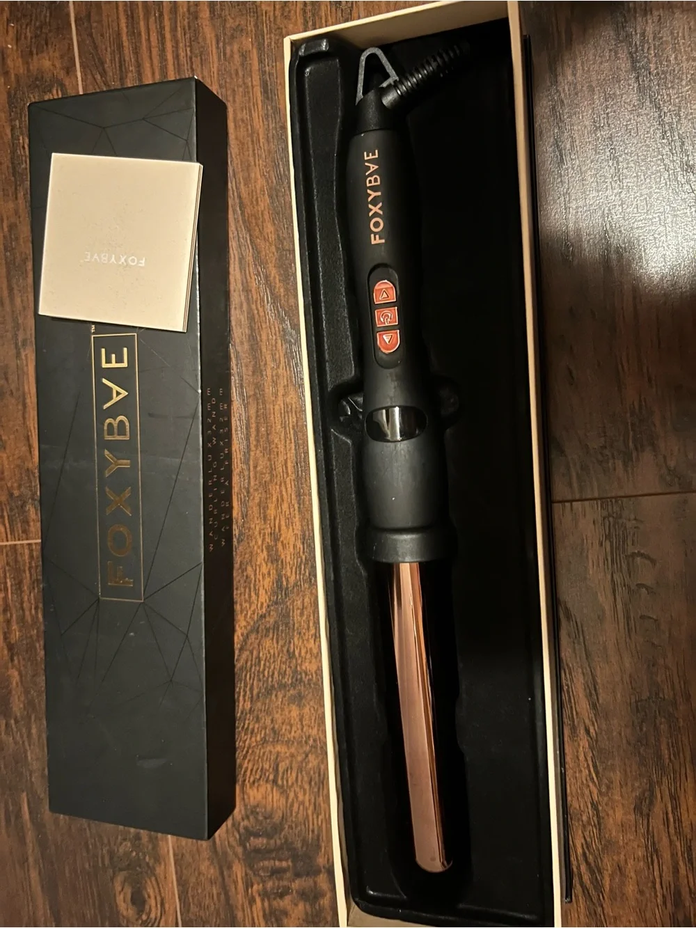 Foxybae 32mm Rose Gold Curling Wand - Rose Gold/Black